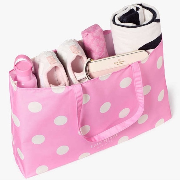 Kate Spade Pink Polka Dot Tote Bag NWOT - Picture 4 of 4